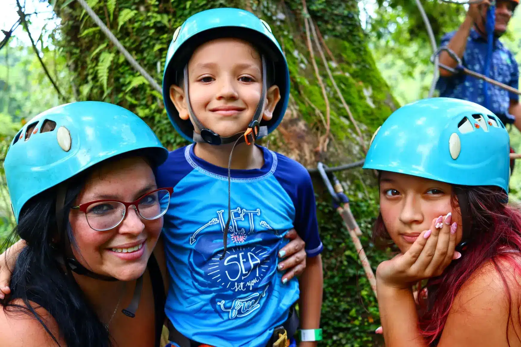 Family Canopy Tour La Fortuna | Zipline Adventure with Kids Near Arenal Volcano | Canopy Tour La Fortuna Family enjoying Canopy Tour La Fortuna with kids near Arenal Volcano Costa Rica